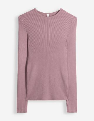 Pullover - Rippenstruktur - Lila