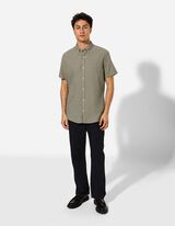 Chemise - Lin m&eacute;lang&eacute; - Vert
