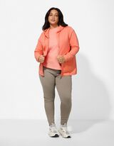 Sweatjacke - Baumwoll-Mix - hellrot