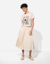 T-Shirt - Glitzerprint - beige