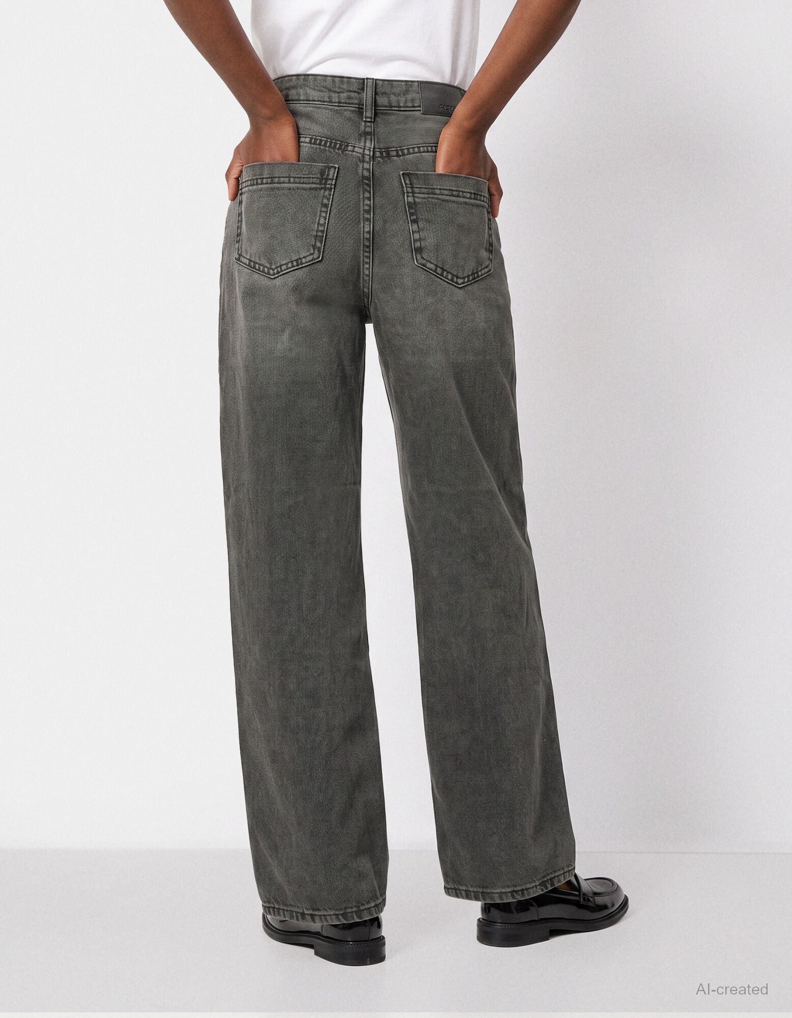 Jeans - Wide Fit - Grau