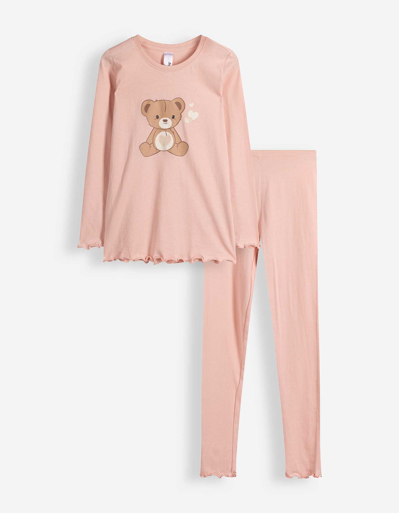 Pyjama Set aus Shirt und Hose - Mustermix - Rosa