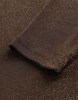 Tričko - lurex - tmave hneda