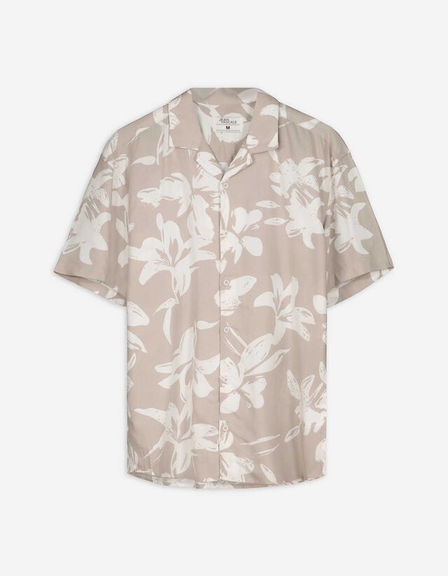 Overhemd - Print all-over - beige