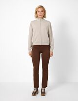 Sweatjacke - Soft-Touch - Beige