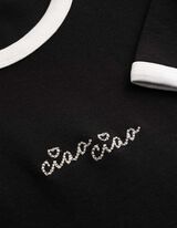 T-Shirt - Stickerei - Schwarz