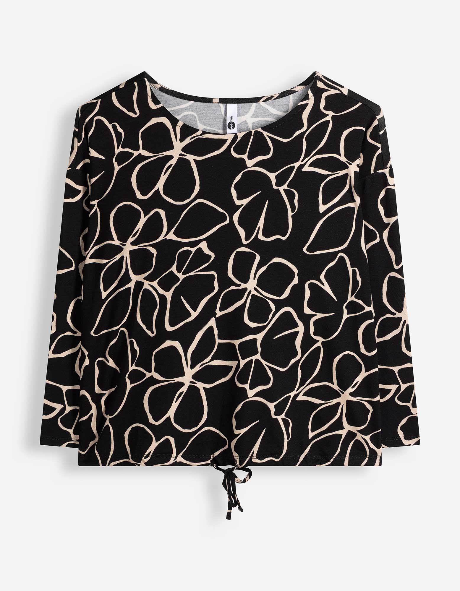 Shirt - Knotendetail - Schwarz