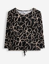 Shirt - Knotendetail - Schwarz