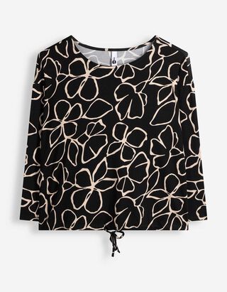 Shirt - Knotendetail - Schwarz
