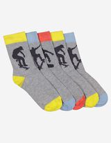 Chaussettes - Lot de 5 - Gris clair
