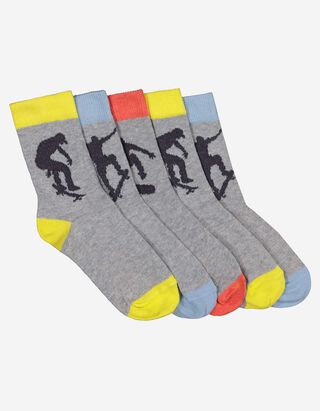 Chaussettes - Lot de 5 - Gris clair