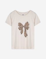 T-shirt - Glitterprint - wit