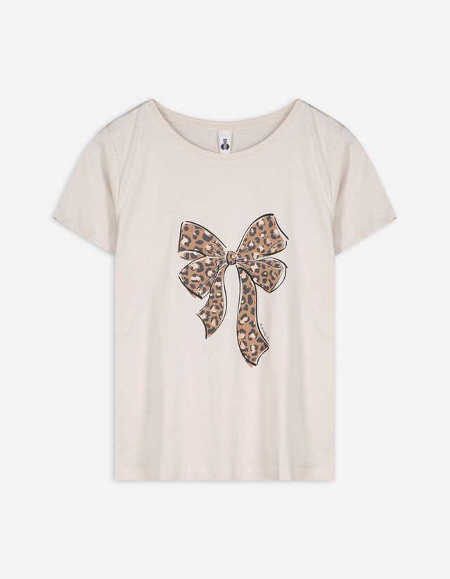 T-shirt - Glitterprint - wit
