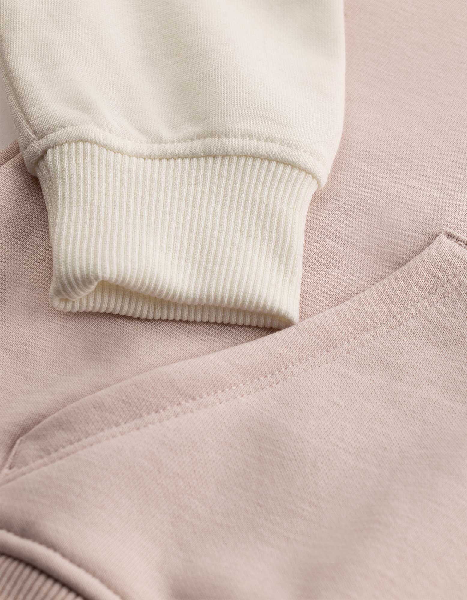 Sweatshirt - Blokmotief - Lichtroze