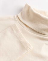 Langarmshirt - Rollkragen - Hellgelb