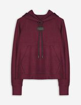 bluza z kapturem - miękki w dotyku - ciemny czerwony