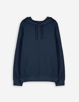 Hoodie - Baumwoll-Mix - dunkelblau