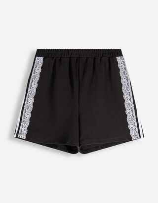 Shorts - Spitzenbesatz - Schwarz