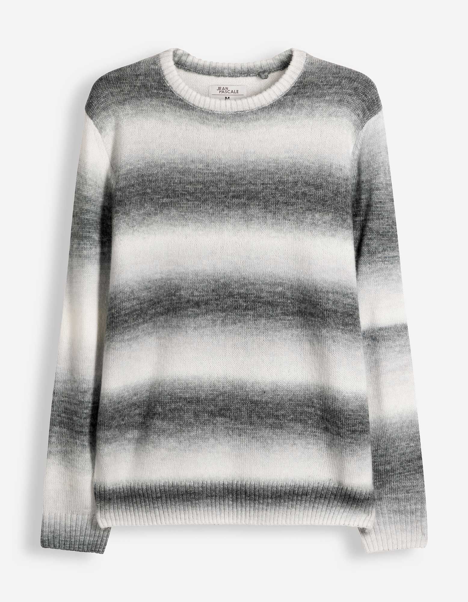 Pullover - Streifen - Grau