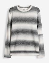 Pullover - Streifen - Grau