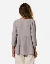 Blusenshirt - Volants - Khaki