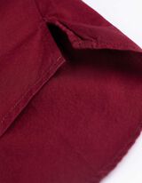 Hemdbluse - Brusttasche - dunkelrot