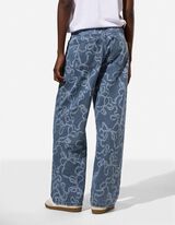 Jeans - Allover-Muster - blau