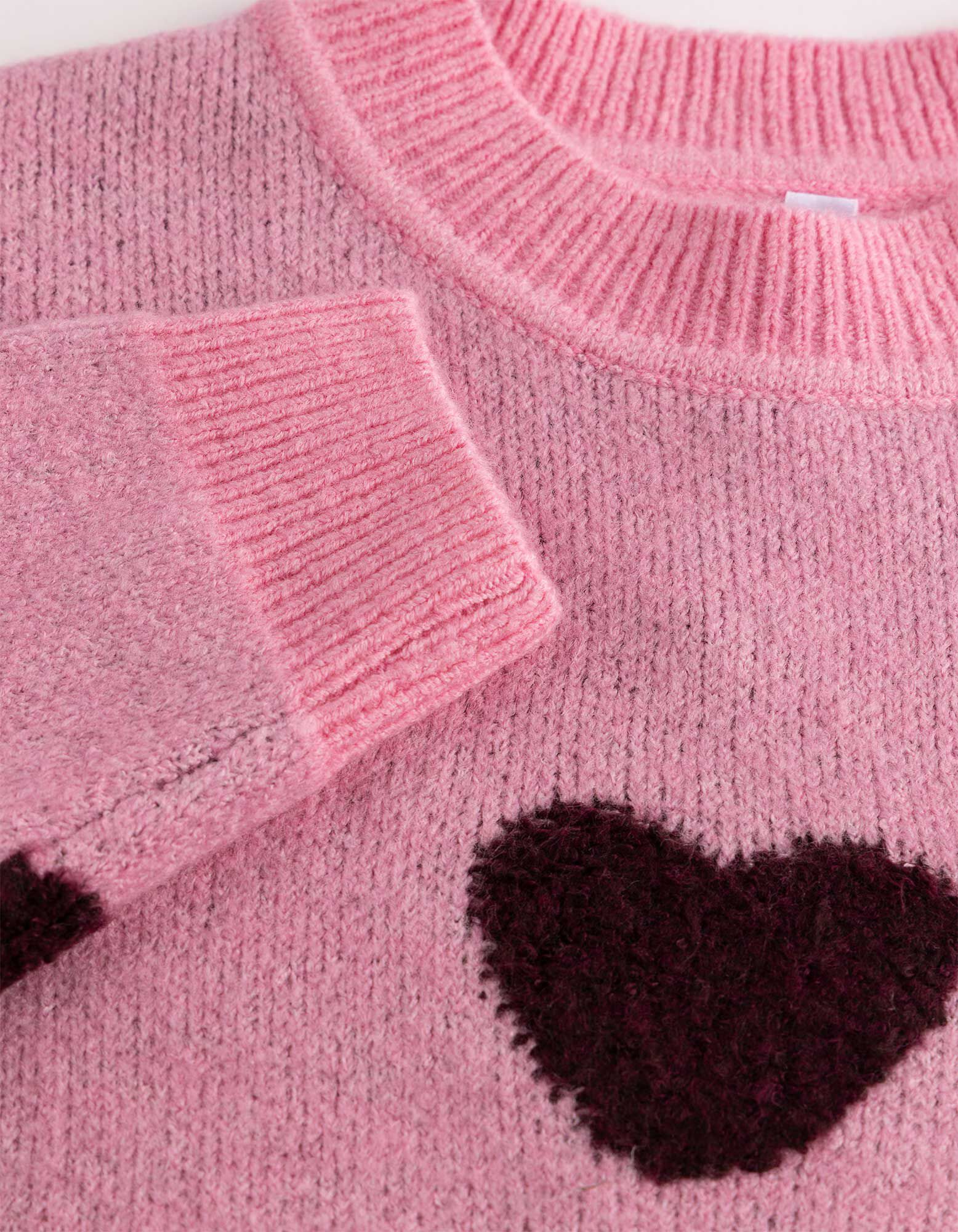 Pullover - Herzen - Pink
