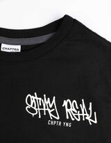 Bluză de corp cu mânecă lungă - Imprimare spate - Negru