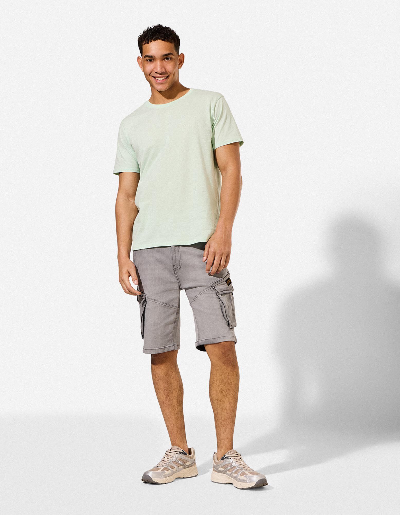 Short cargo - Coton - Gris