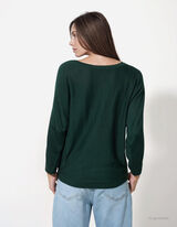 Pullover - Misto cotone - verde