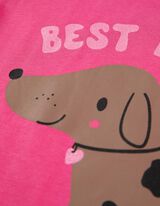 Langarmshirt - Glitzerprint - pink