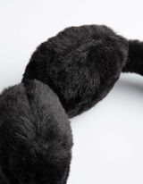 Ušné klapky - Plyš - cierna