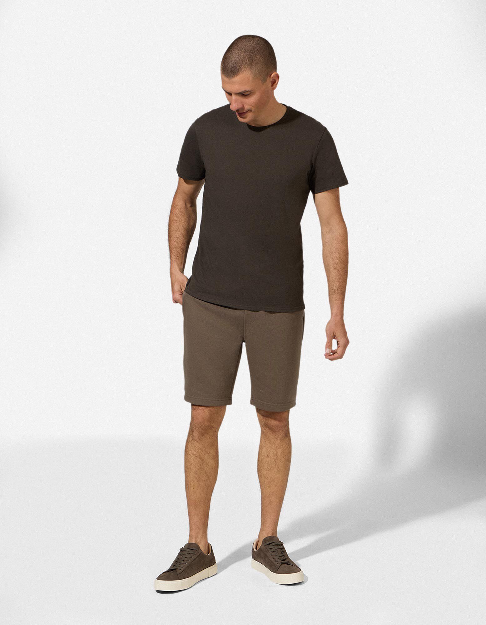 T-shirt - Effen - Kaki