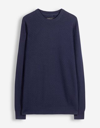 Trui - met structuur - Donkerblauw