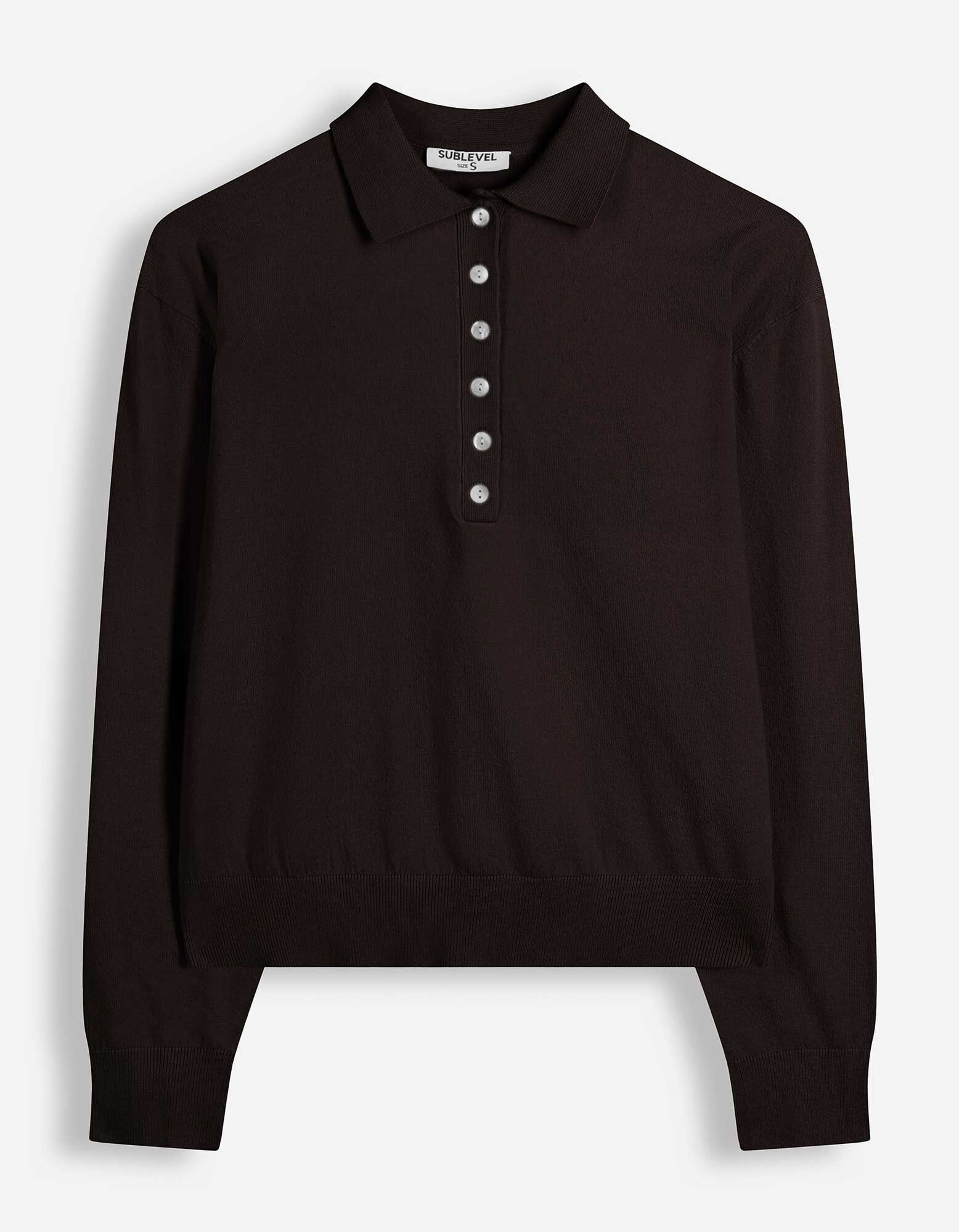 Pullover - Polokragen - Dunkelbraun