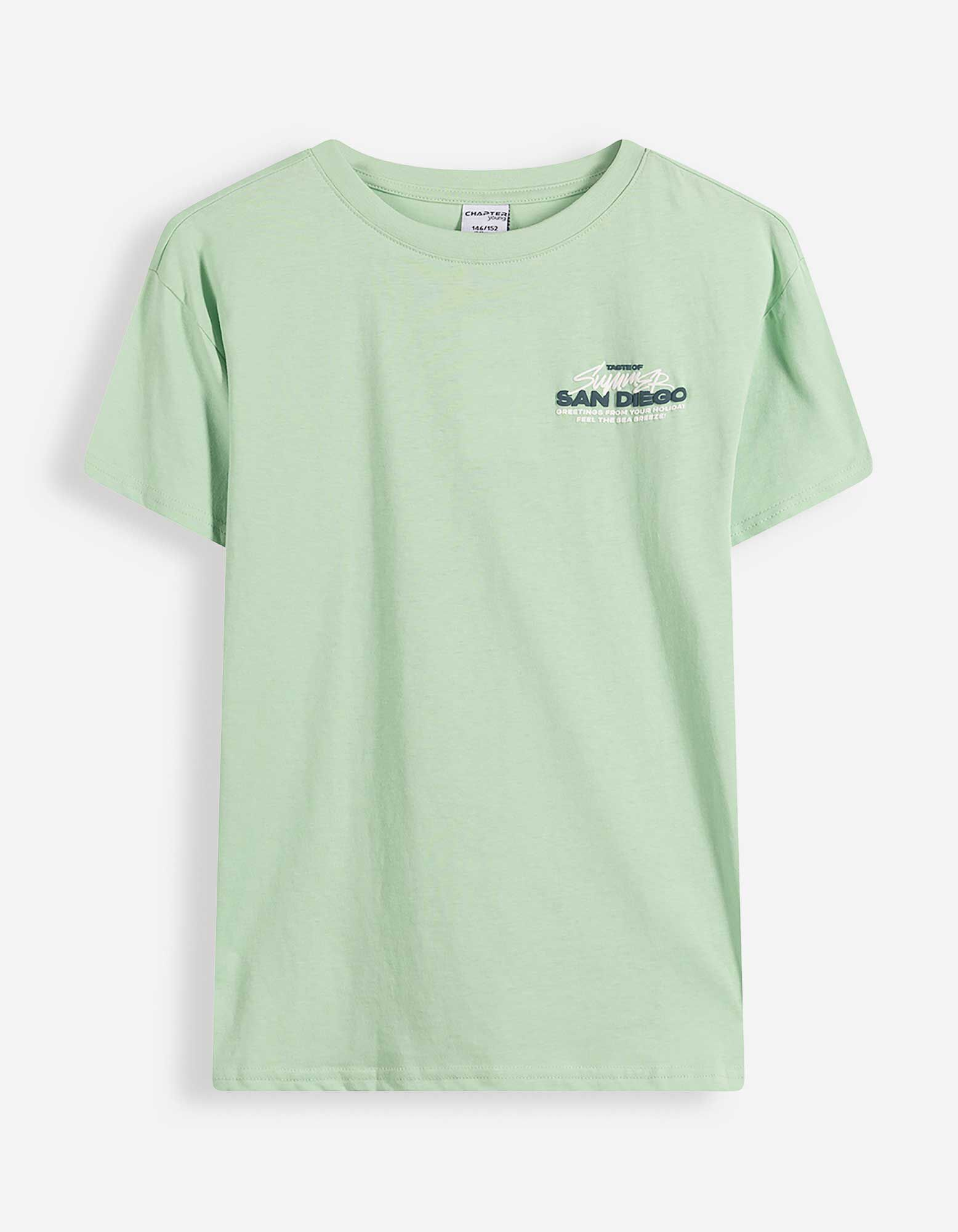 Souprava  tričko a kalhoty - Spadl&aacute; ramena - Světle zelen&aacute;