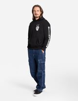 Felpa con cappuccio - Oversized Fit - nero