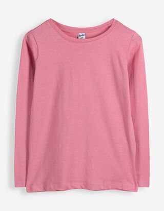 Langarmshirt - einfarbig - Pink