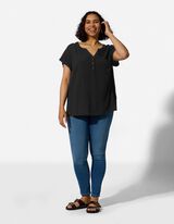 Blouse - Viscose - noir