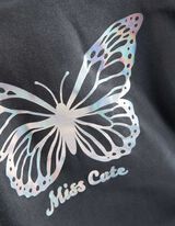 bluza z kapturem - ściągacz na dole - ciemny szary