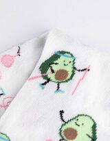 Socken - Allover-Muster - weiß