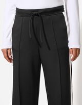 Broek - Contraststrepen - zwart