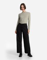 koszulka z długim rękawem - z domieszką wiskozy - jasny zielony