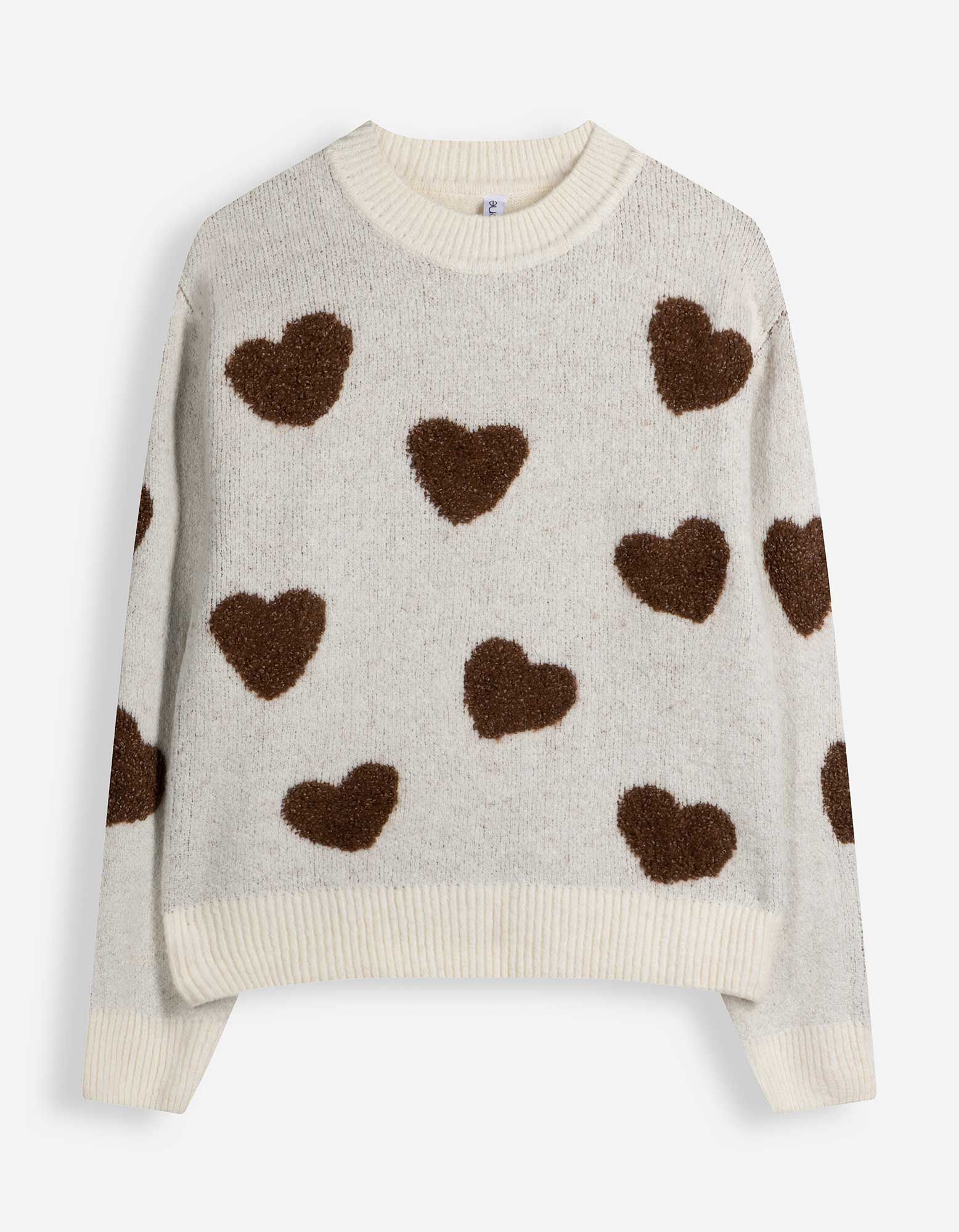 Pullover - Herzen - Off-White