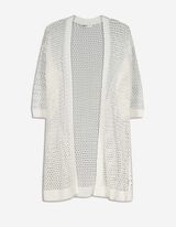 Giacca in maglia - Maglia traforata - bianco
