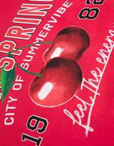 Majica kratek rokav - Potisk - rdeca