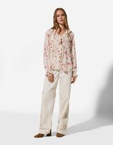 Blouse - Toucher doux - Blanc cass&eacute;