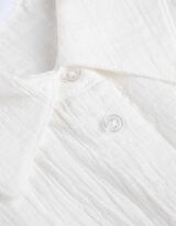 Blusenshirt - Crinkle-Optik - weiß