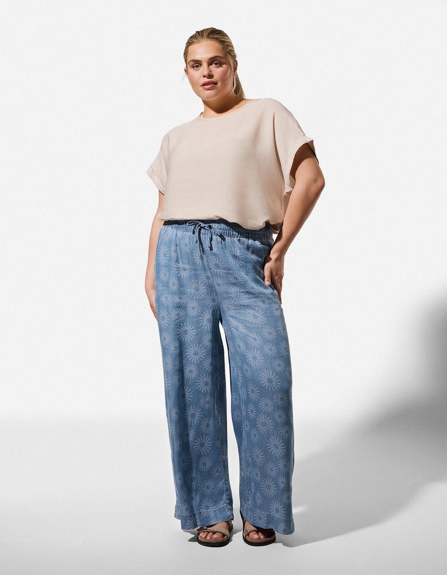 Jeans - Motief all-over - blauw